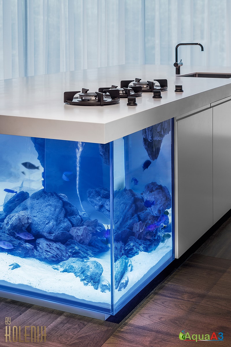 Ocean kitchen (Cozinha com aquário) 