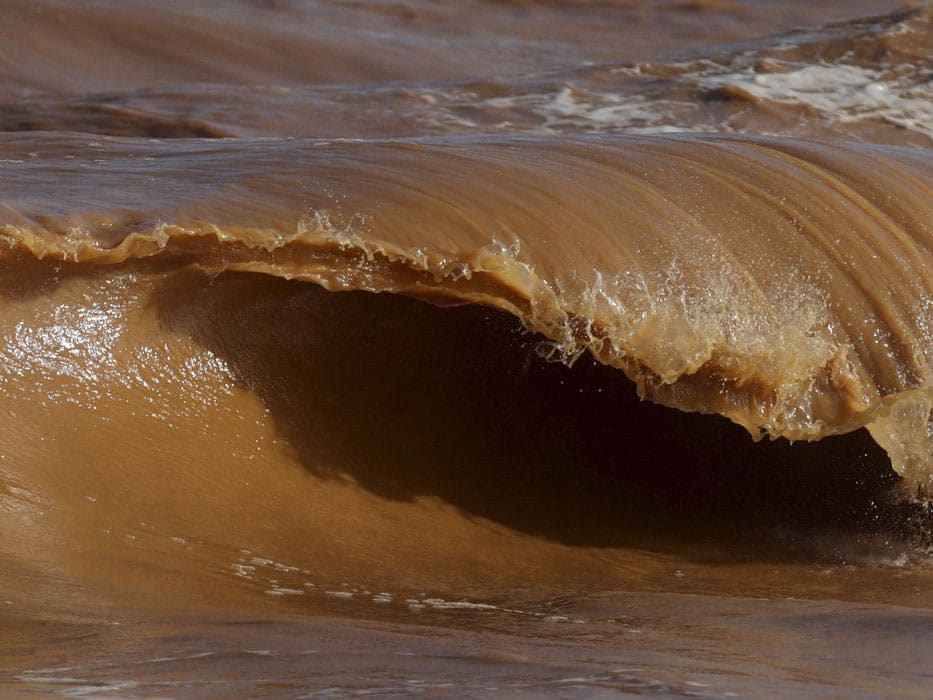 Efeitos da tragedia do Rio Doce no mar