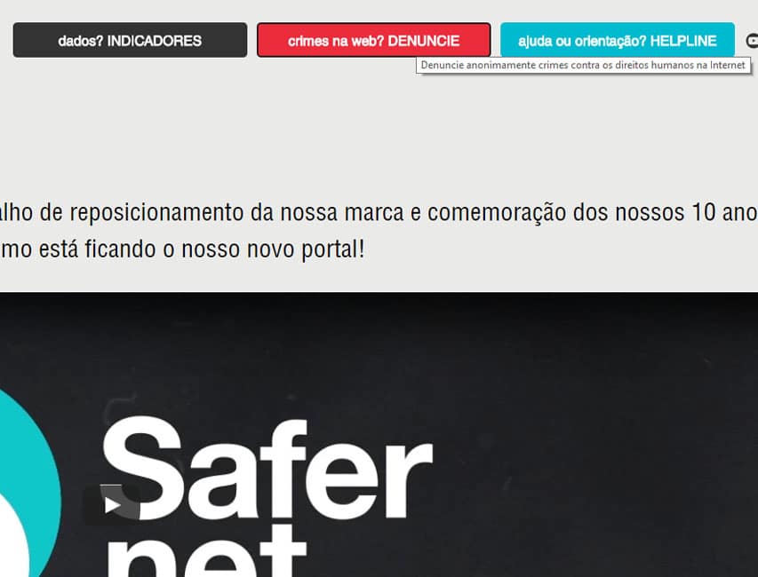 Como denunciar no Safernet